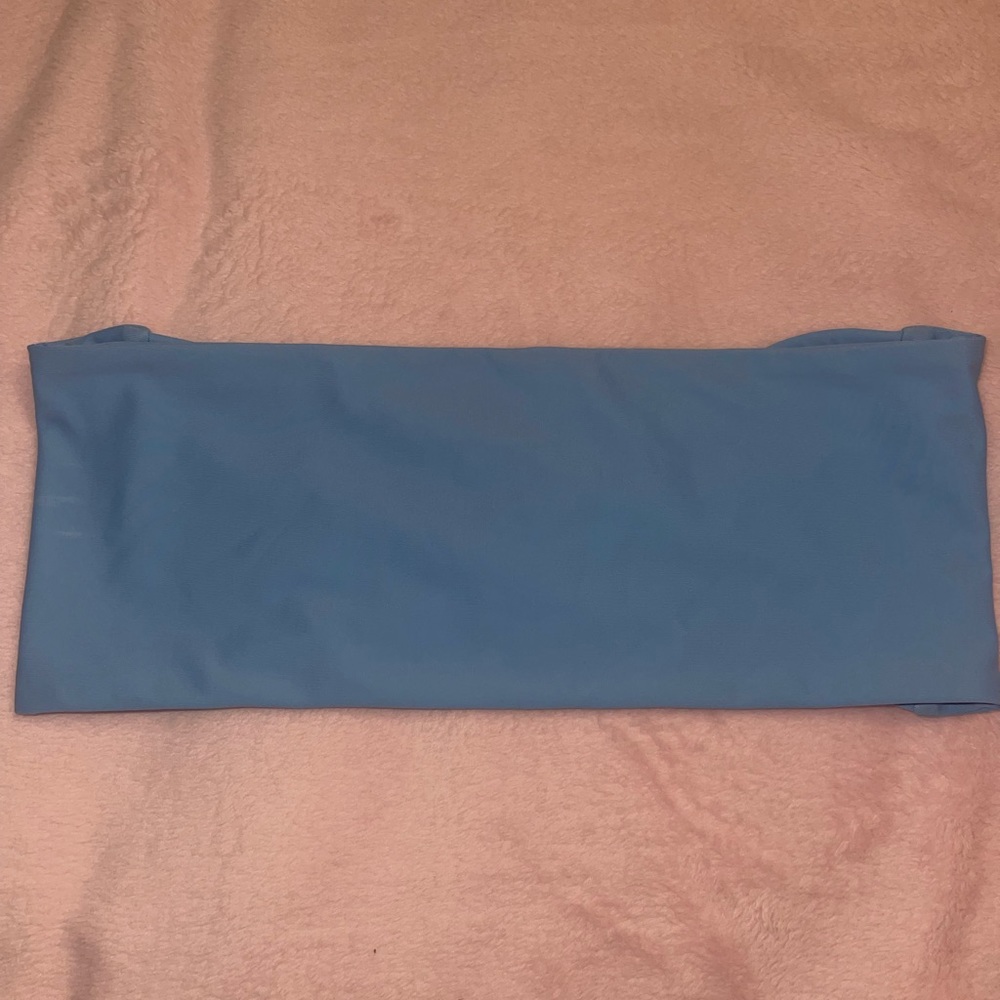 KB Swim Strapless Blue Bikini Top Size Large NWOT